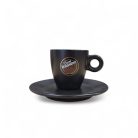 Vergnano eszpresszó kávés csésze + csészealj 75ml, matt fekete