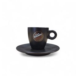   Vergnano eszpresszó kávés csésze + csészealj 75ml, matt fekete