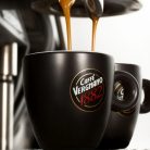 Vergnano eszpresszó kávés csésze + csészealj 75ml, matt fekete