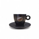 Vergnano Cappuccino kávés csésze + csészealj 180ml, matt fekete