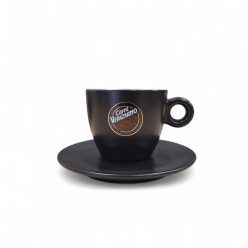   Vergnano Cappuccino kávés csésze + csészealj 180ml, matt fekete