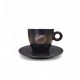 Vergnano Cappuccino kávés csésze + csészealj 180ml, matt fekete
