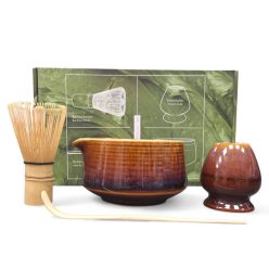 Shizuku Matcha készítő készlet 4db-os, barna