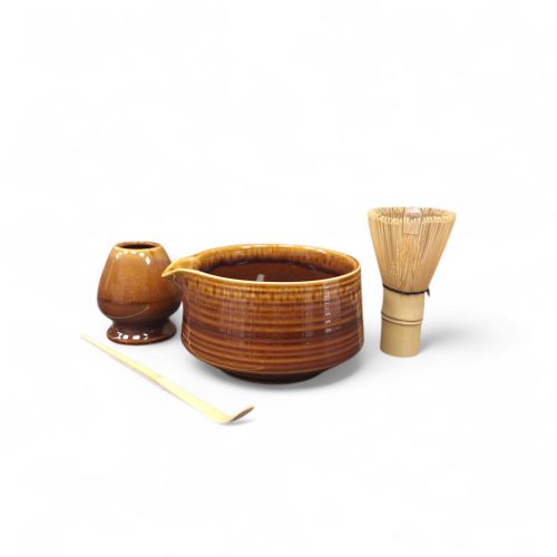 Shizuku Matcha készítő készlet 4db-os, barna