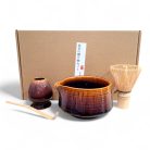 Shizuku Matcha készítő készlet 4db-os, barna