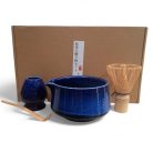 Shizuku Matcha készítő készlet 4db-os, kék