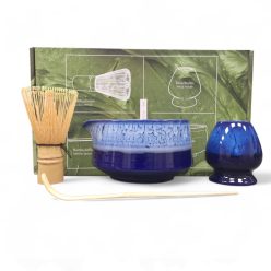 Shizuku Matcha készítő készlet 4db-os, kék