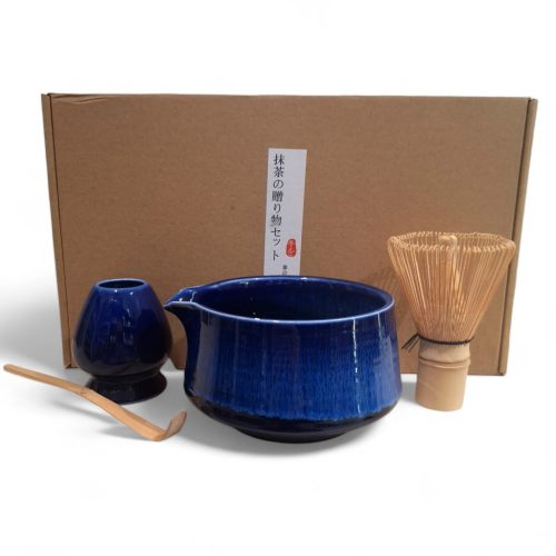 Shizuku Matcha készítő készlet 4db-os, kék