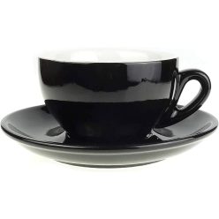   Nuova Point Palermo Cappuccino csésze  + csészealj 200 ml, fekete