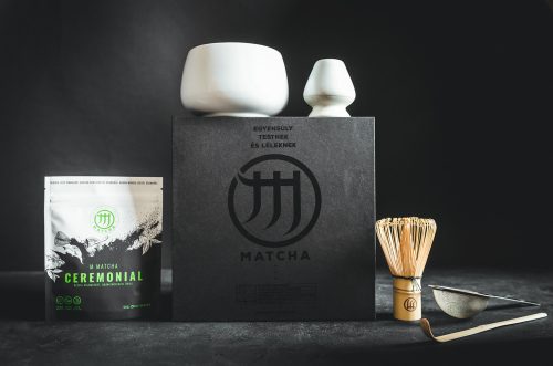 M Matcha készítő szett  díszdobozban - fehér
