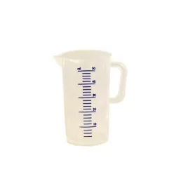 Skálázott műanyag mérőpohár 50 ml