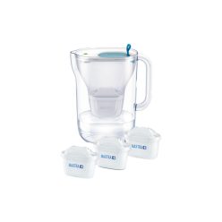   Brita Style vízszűrő kancsó 2,4L LED, kék  + 3db Maxrta vízszűrő patron