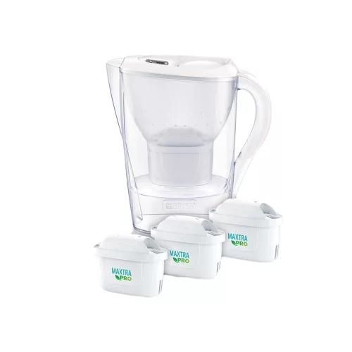 Brita Marella 2,4L fehér vízszűrő kancsó + 3db Brita Pro Prue szűrőpatron