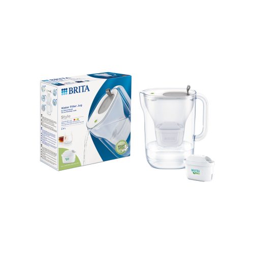 Brita Style vízszűrő kancsó 2.4L LED, szürke  + 1db All-in-One szűrőbetét