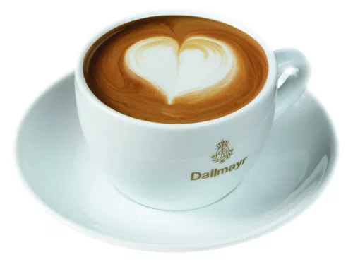 Dallmayr Cappuccino csésze + alátét 190ml, fehér 