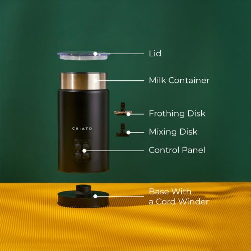 CHiATO milkPLAY automata tejhabosító, fekete