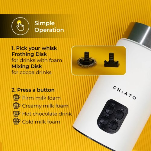 CHiATO milkPLAY automata tejhabosító, fehér