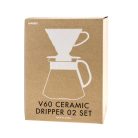 Hario V60-02 kerámia dripper szett, fehér