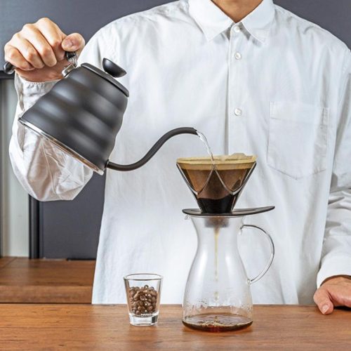 Hario V60-02 MUGEN One Pour Dripper, műanyag, fekete