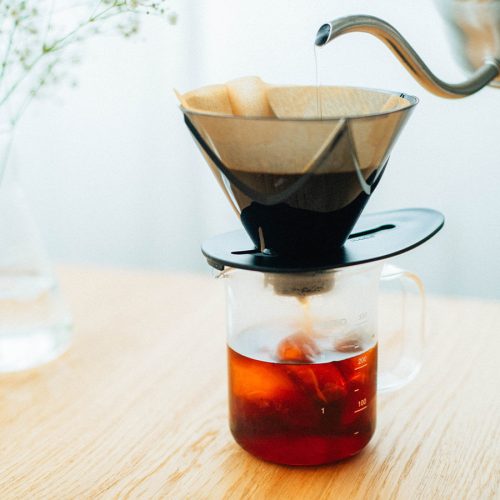 Hario V60-02 MUGEN One Pour Dripper, műanyag, fekete