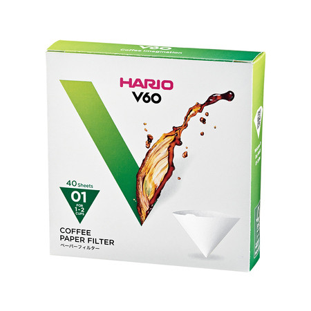 Hario V60-01 fehér papírfilter, 40 db