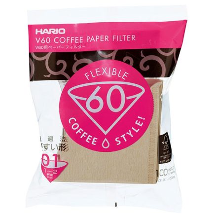 Hario V60 Misarashi barna papírfilter, V60-01, 100db
