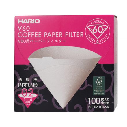 Hario V60-02 fehér papírfilter, 100db