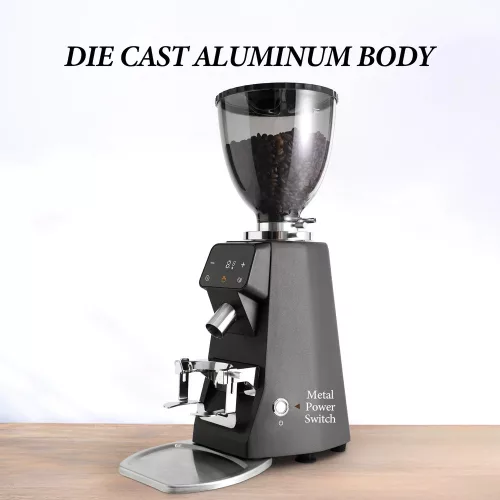 AVX CG305 Plasma 64mm Titanium síktárcsás kávéőrlő pumpás babtartállyal, fekete