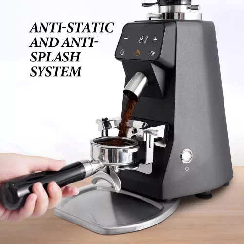 AVX CG305 Plasma 64mm Titanium síktárcsás kávéőrlő pumpás babtartállyal, fekete