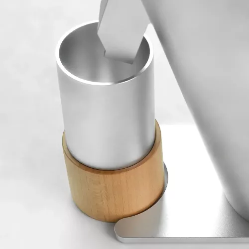 DC63 Single dose conical red burrs, ezüst