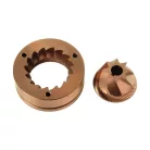 DC63 Single dose conical red burrs, fekete