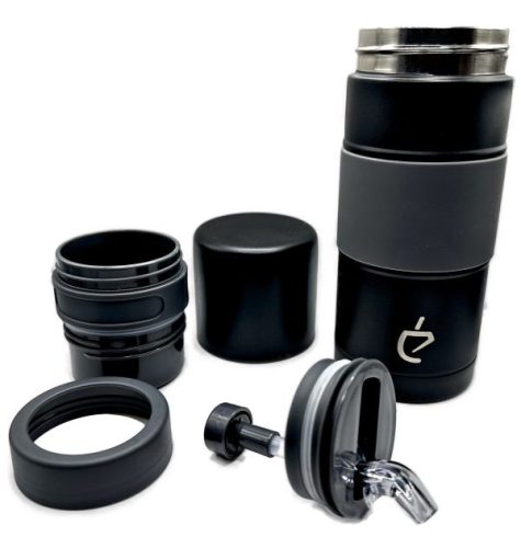 Un Mate METERMO All In One maté termosz 500ml, fekete