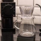 Timemore Crystal Eye B75 lapos aljú műanyag dripper 01, átlátszó