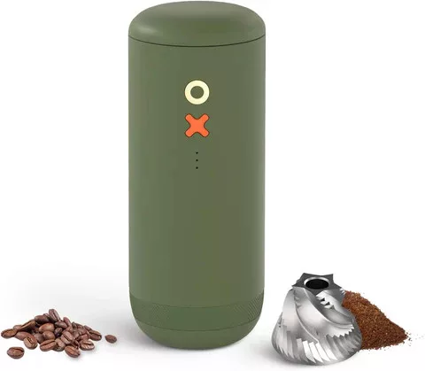 Timemore x Nuttii OX Lite hordozható elektromos kávéőrlő, zöld