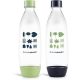 Sodastream FUSE  DUO palack, zöld-kék 2x1L