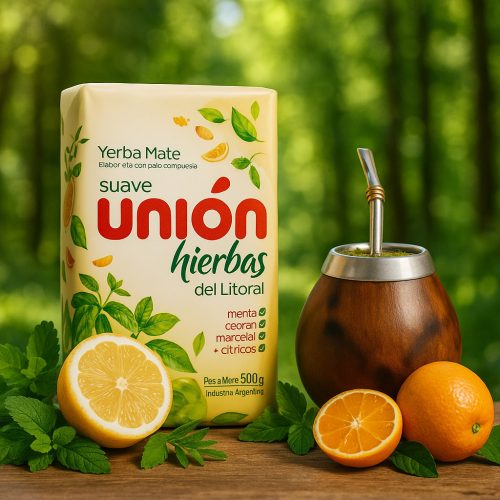 Unión Hierbas del Litoral - gyógynövényes, citrusos ízesített Yerba Maté tea, 500g