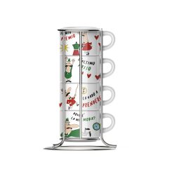 Bialetti Cappuccino csésze szett állvánnyal 4DB-OS
