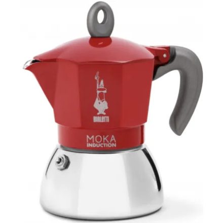 Bialetti Moka Indukciós kotyogós kávéfőző 4 adagos, piros