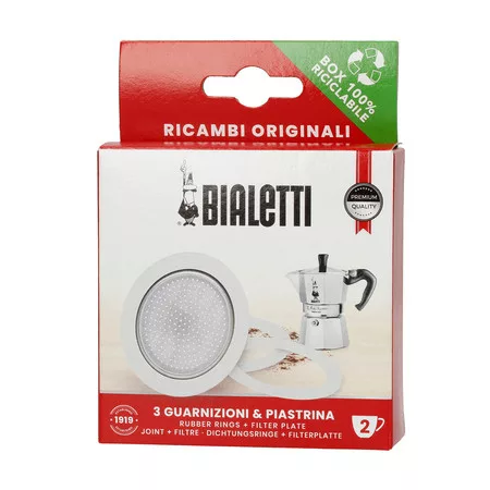 Bialetti 2 adag gumi tömítés + szűrő készlet, alumínium kotyogókhoz