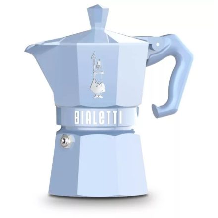 Bialetti Moka Exclusive kotyogós kávéfőző 3 adagos, világos kék - limitált!