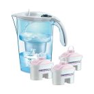 LAICA Stream Line fehér vízszűrő kancsó mechanikus kijelzővel 3db magnezium active bi-flux szűrővel