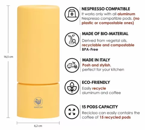 WayCap Recicloo Nespresso kapszula újrahasznosító eszköz, fehér