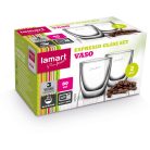 Lamart Vaso LT9009 duplafalú espresso pohár készlet 80 ml, 2db