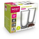 Lamart Vaso LT9011 duplafalú Latte pohár készlet 380 ml, 2db
