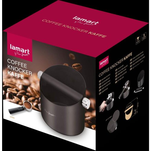 Lamart LT7079 fém zacckiütő doboz, knock-box, fekete