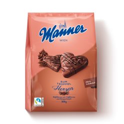 Manner Herzen - Rumos trüffeles töltött szív ostya, 300g