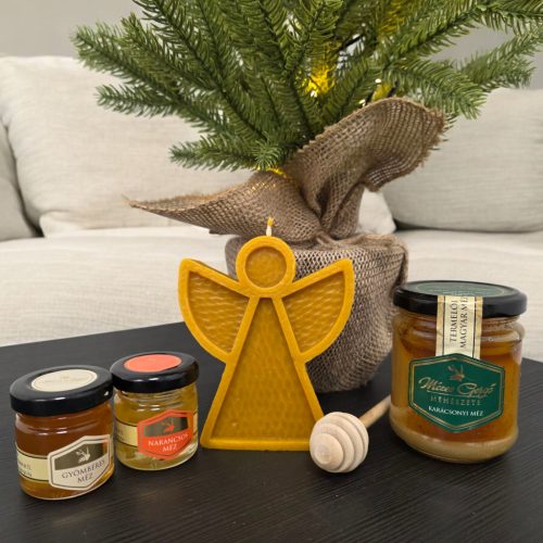 Mézes Gergő - karácsonyi méz és gyertya válogatás ajándékcsomag