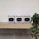 Fém Teatartó Doboz - Ezüst 100g