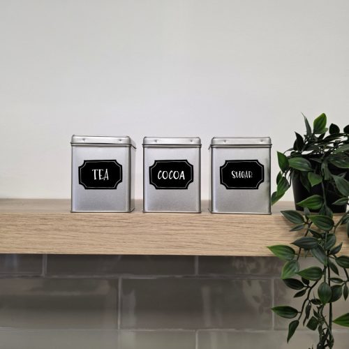 Fém Teatartó Doboz - Ezüst 100g