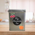 Fém Teatartó Doboz - Ezüst 100g